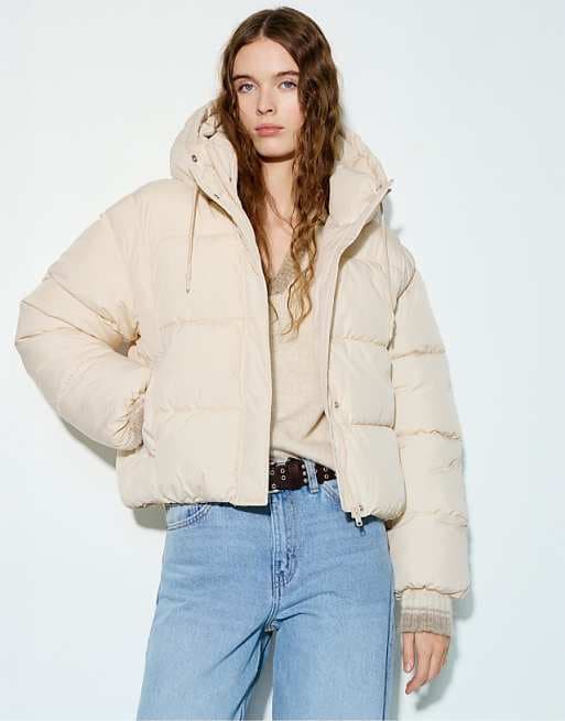 Пуховик PUFFER JACKET beige